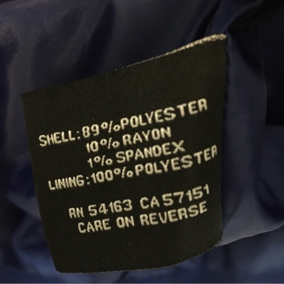 Black Rivet Jacket Royal Blue Coat Size Small Belted Jacket - Picture 4 of 6